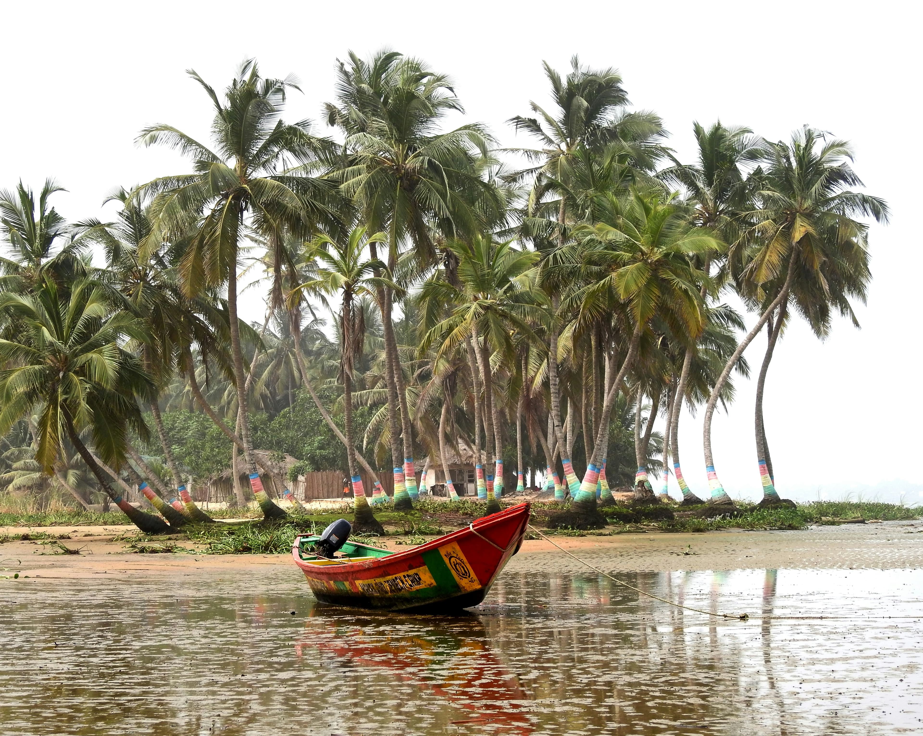 Ghana coast with fishing boats